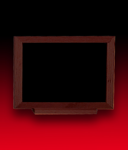 Chalkboard Wood Framed Stained Mahogany with Table Top Base 10"H x 12"W